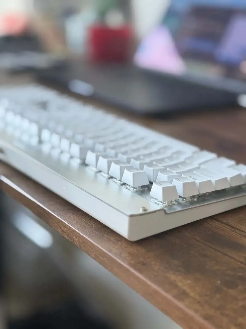 EagleTec KG011 Wired Mechanical Keyboard with Blue LED Backlight and Silver Alum